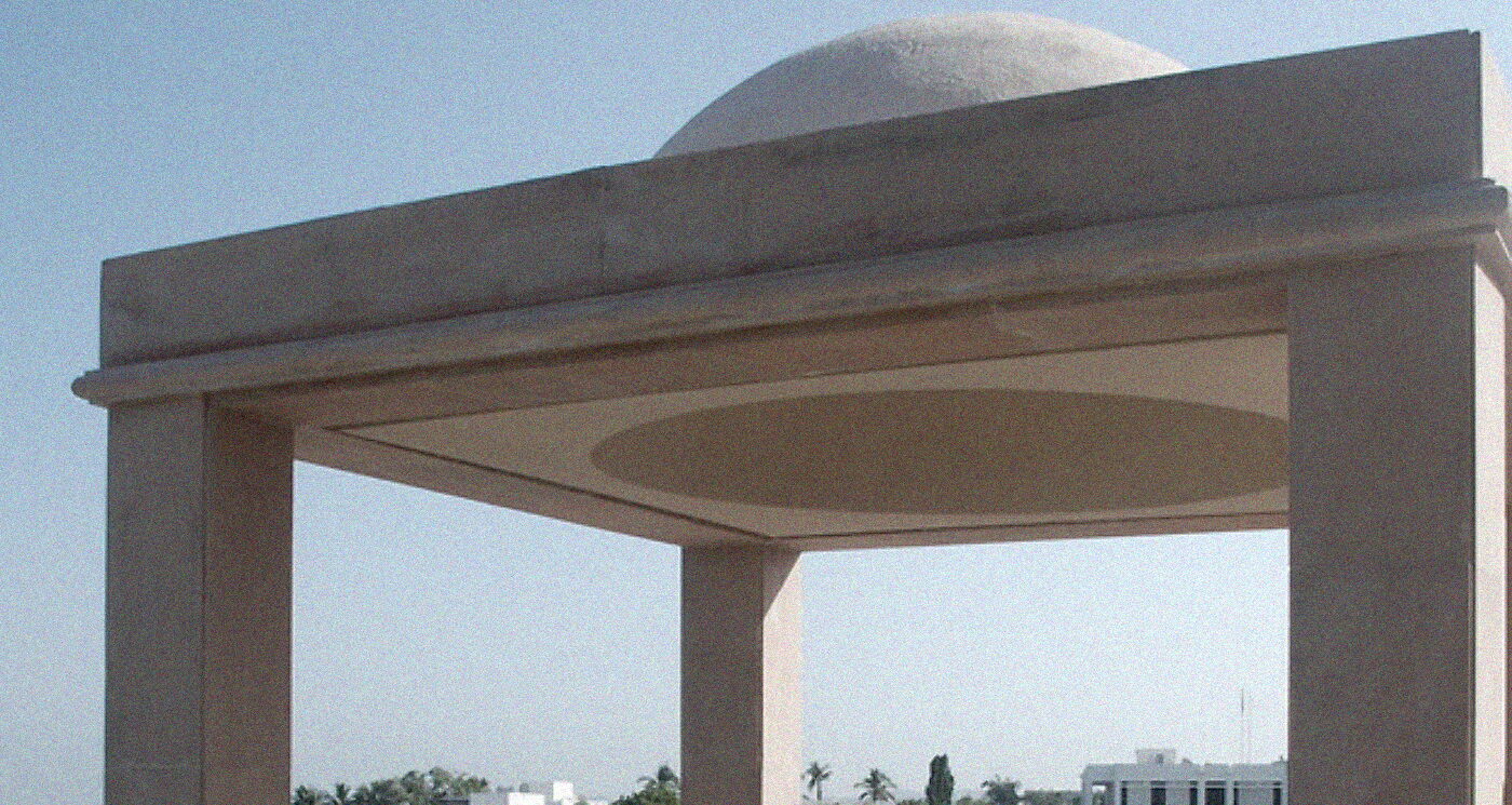 Stone pavilion and dome detail — private residence by bbArch