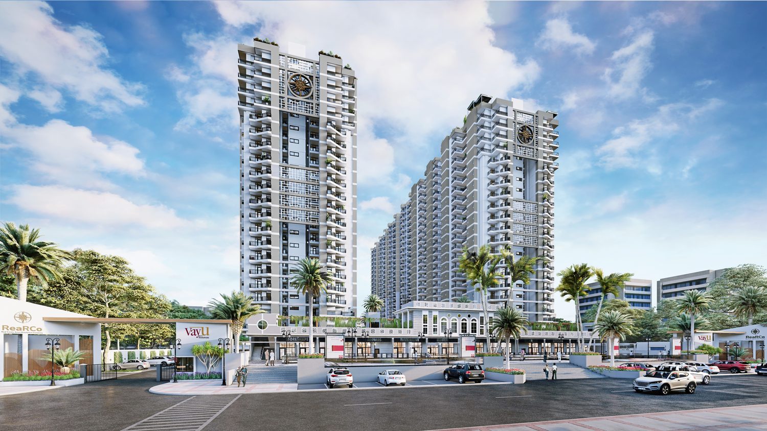 Vayu @ KVD Windpark · towers & retail frontage